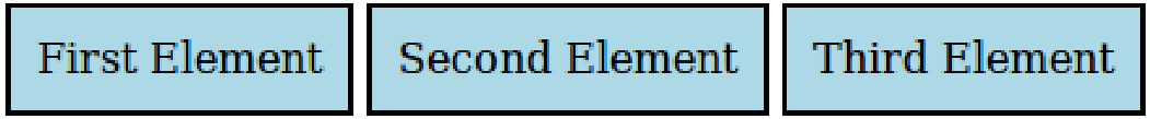 3 horizontal rectangles; First Element, Second Element, Third Element.