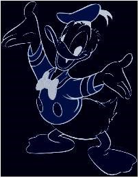 Donald Duck - Black Light colors.