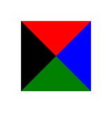 4 colored square; black,red,blue,green.