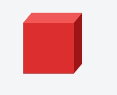 3d red cube.